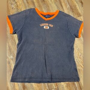 Vintage Limited Too orange and grey Y2K baby tee